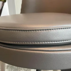 Flexform Stuhlsets|2-er Set Stuhl Feel Good Leder Grau Gestell Silber