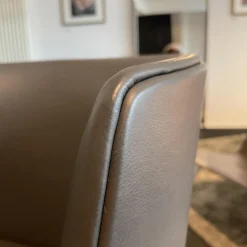 Flexform Stuhlsets|2-er Set Stuhl Feel Good Leder Grau Gestell Silber