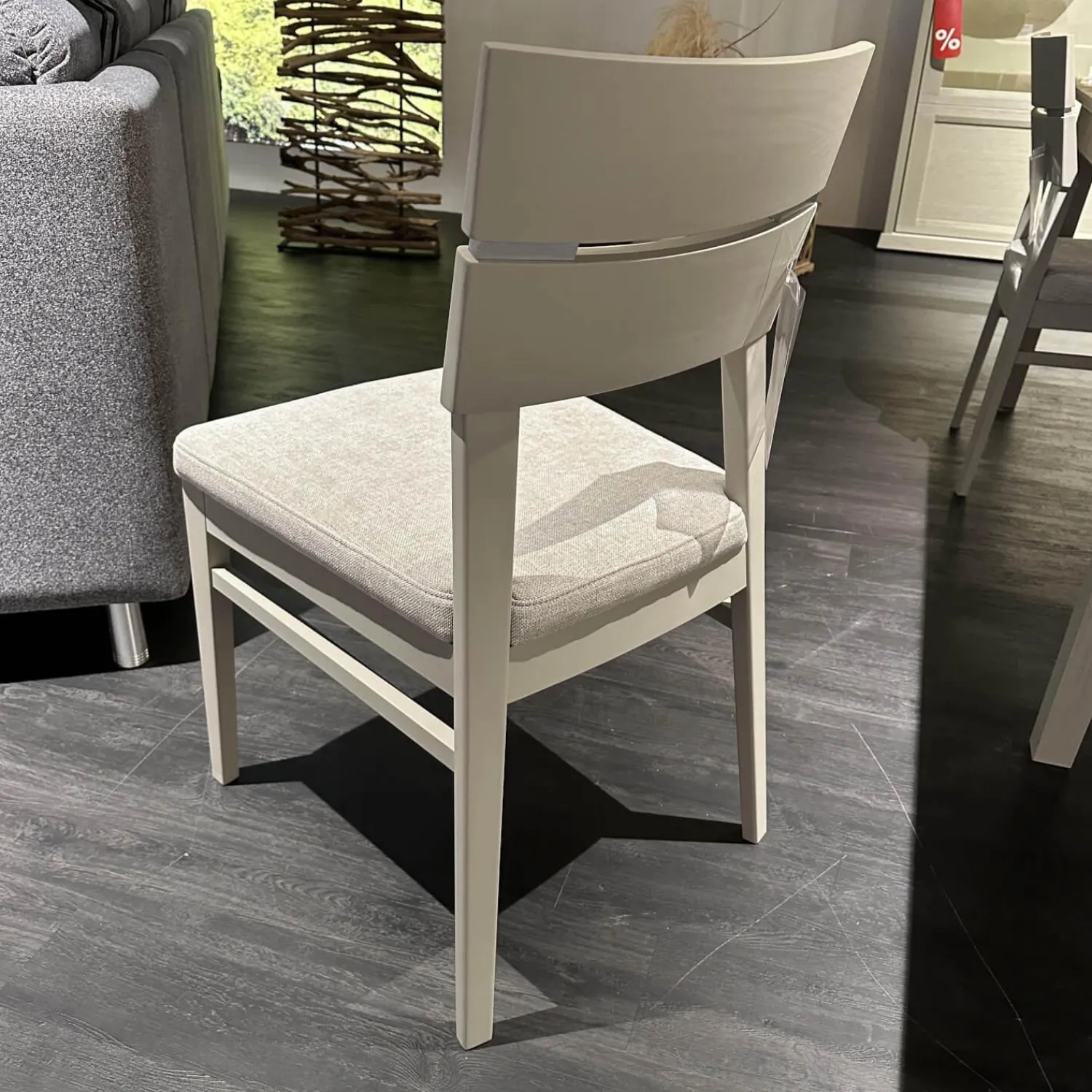 Wöstmann Stuhlsets|4er Set Stuhl 674G WM Casa 220 Stoff Lennon Silver Lining 12702 Grau Gestell Pinie Grau Soft Ohne Tisch