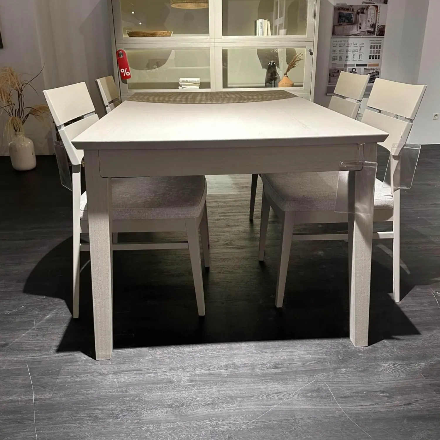 Wöstmann Stuhlsets|4er Set Stuhl 674G WM Casa 220 Stoff Lennon Silver Lining 12702 Grau Gestell Pinie Grau Soft Ohne Tisch