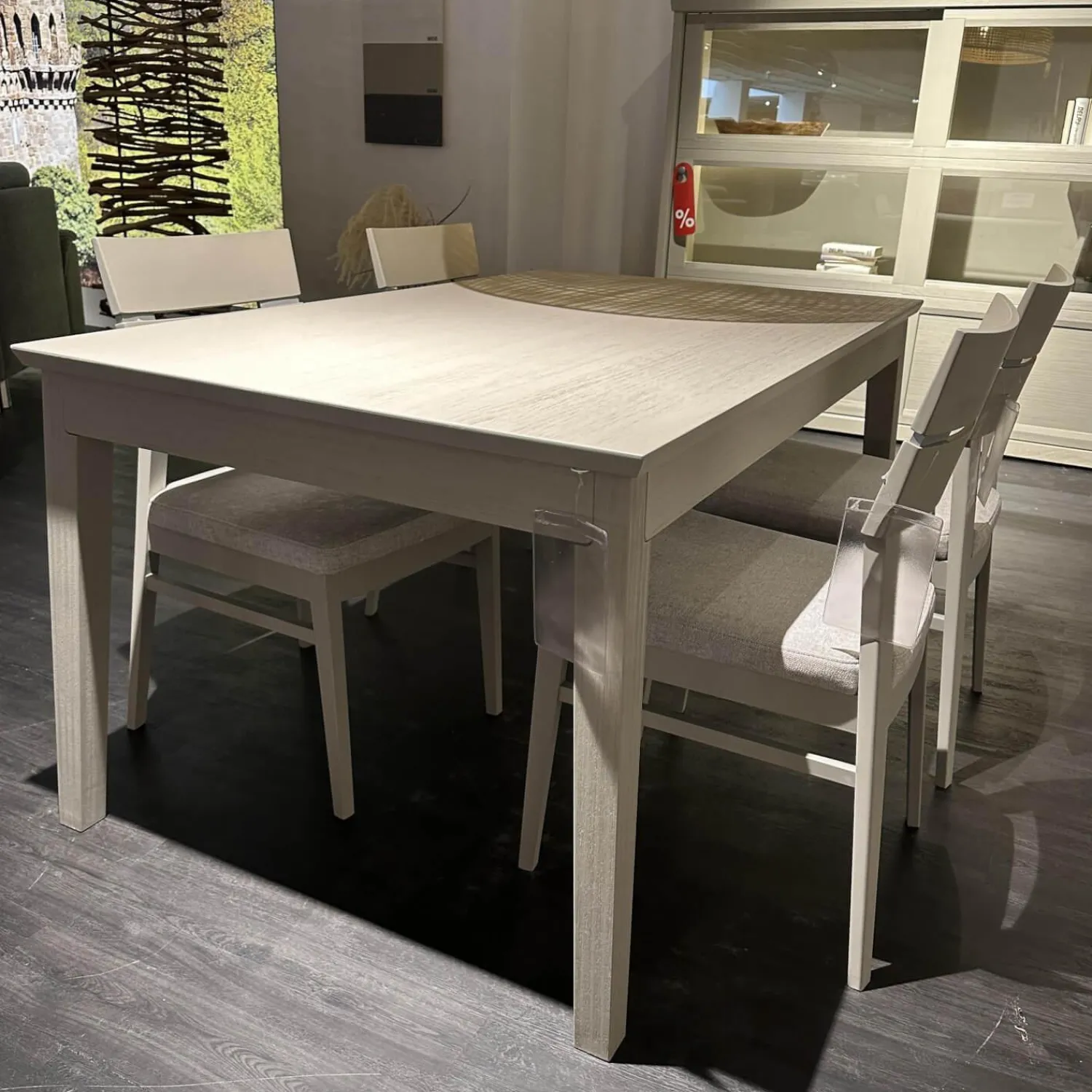 Wöstmann Stuhlsets|4er Set Stuhl 674G WM Casa 220 Stoff Lennon Silver Lining 12702 Grau Gestell Pinie Grau Soft Ohne Tisch