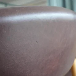 Gubi Stuhlsets|6er Set Stuhl Gent Leder Kastanienbraun Gestell Eiche Geölt