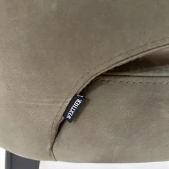 Werther Stuhlsets|2er Set Stuhl George Bezug Leder L9999F Velvet Grau Braun Holzgestell Füße Schwarz Gebeizt