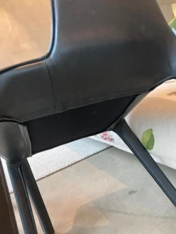 Walter Knoll Stuhlsets|5er Set Stuhl Gio Anilinleder Elen Schwarz Oberfläche Gewachst