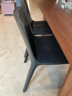 Walter Knoll Stuhlsets|5er Set Stuhl Gio Anilinleder Elen Schwarz Oberfläche Gewachst