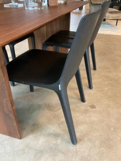 Walter Knoll Stuhlsets|5er Set Stuhl Gio Anilinleder Elen Schwarz Oberfläche Gewachst