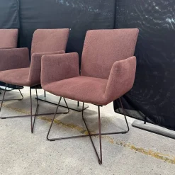 COR Stuhlsets|4er Set Stuhl Jalis 541 Stoff 10125 Bordeaux Rot Drahtgestell Lack RAL 010 20 10 Wengenschwarz Mit Filzgleiter