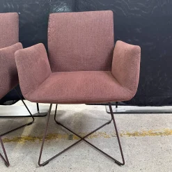 COR Stuhlsets|4er Set Stuhl Jalis 541 Stoff 10125 Bordeaux Rot Drahtgestell Lack RAL 010 20 10 Wengenschwarz Mit Filzgleiter