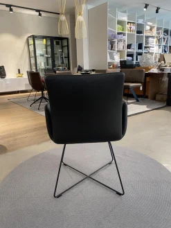 COR Stuhlsets|2er Set Stuhl Jalis Leder 179 Mocca Schwarz Gestell M20 Lack Schwarz