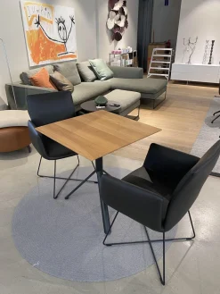 COR Stuhlsets|2er Set Stuhl Jalis Leder 179 Mocca Schwarz Gestell M20 Lack Schwarz