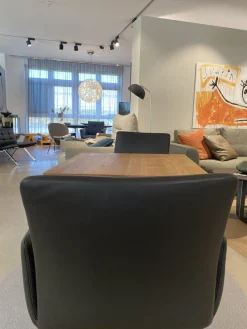 COR Stuhlsets|2er Set Stuhl Jalis Leder 179 Mocca Schwarz Gestell M20 Lack Schwarz