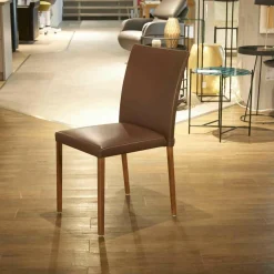 Walter Knoll Stuhlsets|3er Set Stuhl Jason Lite Leder Elen Kokosnuss Fuß Nussbaum