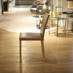 Walter Knoll Stuhlsets|3er Set Stuhl Jason Lite Leder Elen Kokosnuss Fuß Nussbaum