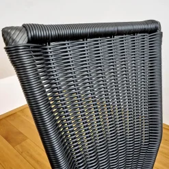 Bacher Stuhlsets|4er Set Stuhl Jimmy Saleen Geflecht Schwarz Gestell Chrom