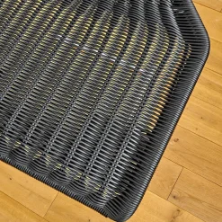 Bacher Stuhlsets|4er Set Stuhl Jimmy Saleen Geflecht Schwarz Gestell Chrom