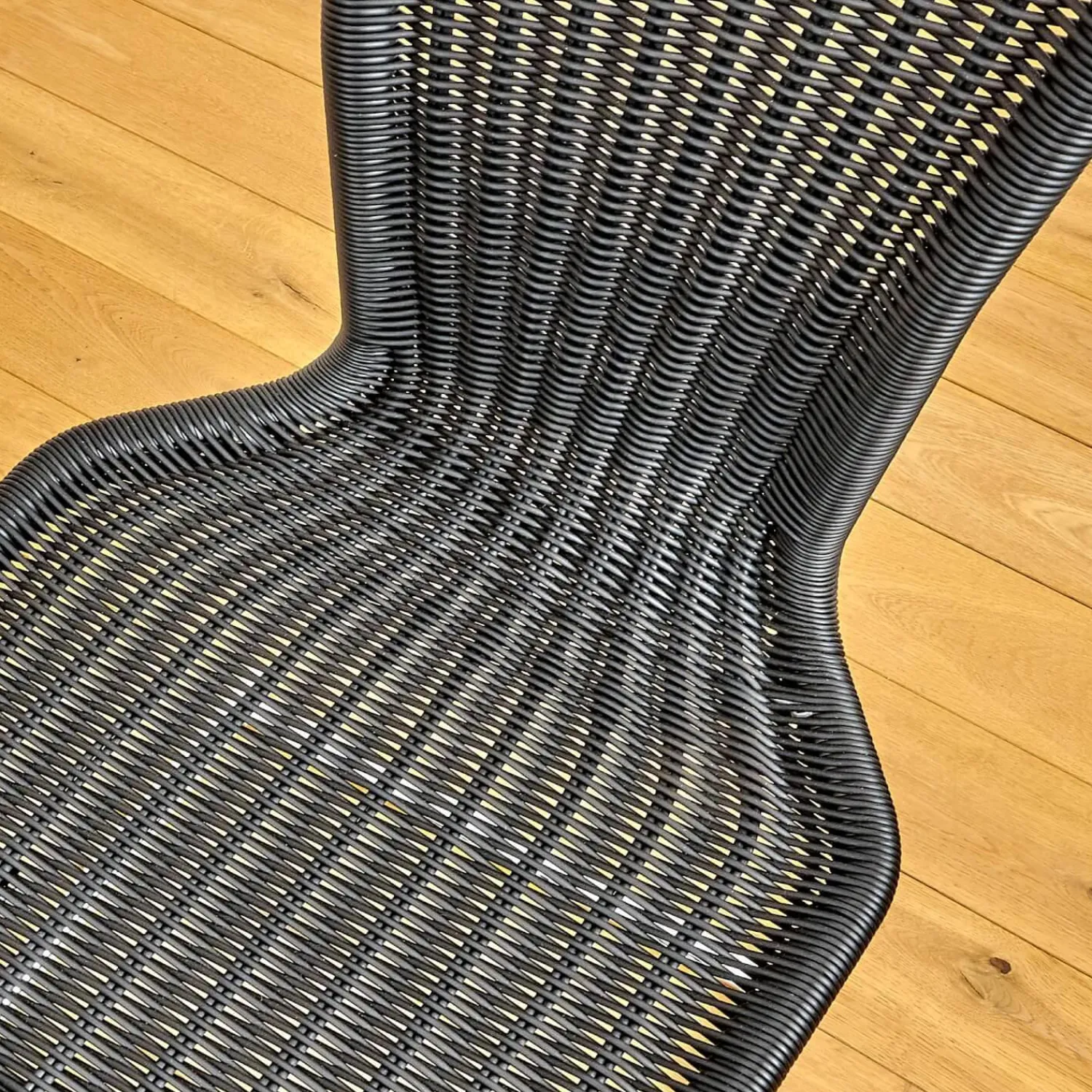 Bacher Stuhlsets|4er Set Stuhl Jimmy Saleen Geflecht Schwarz Gestell Chrom