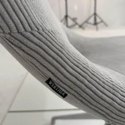 Werther Stuhlsets|3er Set Stuhl Jona Ohne Armlehne Bezug U9999E Grau Fußkreuz Chrom Mit Drehbeschlag