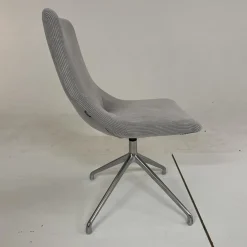 Werther Stuhlsets|3er Set Stuhl Jona Ohne Armlehne Bezug U9999E Grau Fußkreuz Chrom Mit Drehbeschlag