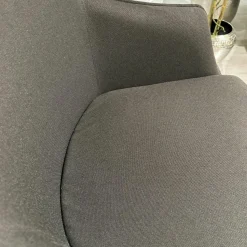 Mobliberica Stuhlsets|2er Set Stuhl Kedua Textilgewebe CO-11 Schwarz Grau Metallgestell Schwarz Drehbar