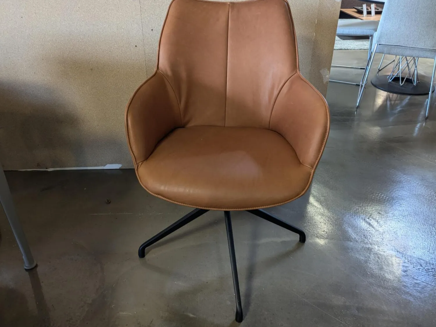 Bree's New World Stuhlsets|4er Set Stuhl Kiq Leder Gogain Cognac Braun