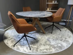 Bree's New World Stuhlsets|4er Set Stuhl Kiq Leder Gogain Cognac Braun