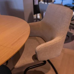 Stressless Stuhlsets|4er Set Stuhl Laurel L Bezug Stoff 500 Daisy 80 Beige Gestell D400 Matt Schwarz