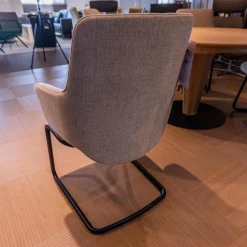 Stressless Stuhlsets|4er Set Stuhl Laurel L Bezug Stoff 500 Daisy 80 Beige Gestell D400 Matt Schwarz