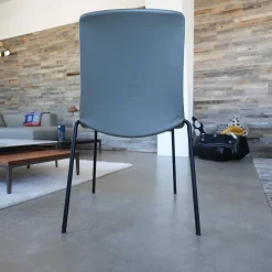 Walter Knoll Stuhlsets|2er Set Stuhl Liz 1302 Leder Congress 1440 Marram Grau Bise Schwarz 4 Bein Untergestell Matt Pulverbeschichtet Schwarz