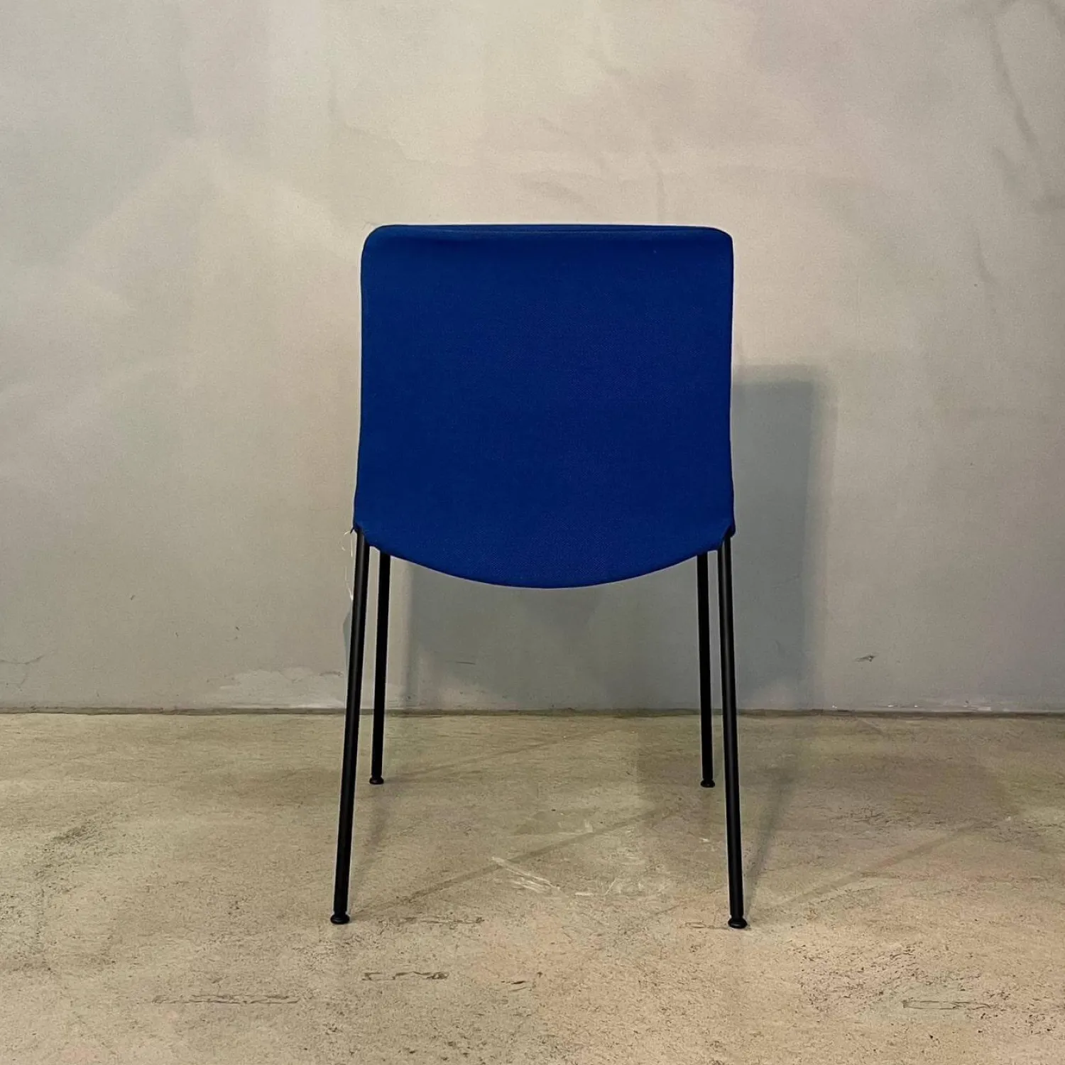 Walter Knoll Stuhlsets|4er Set Stuhl Liz 1300 Stoff Steelcut Trio Blau Gestell Stahl Schwarz Matt Pulverbeschichtet Mit Kunststoffgleitern