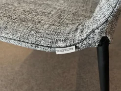 Walter Knoll Stuhlsets|4er Set Stuhl Liz 1302 Stoff Tao 7730 Moonlight 26 Grau Gestell Schwarz Matt Pulverbeschichtet