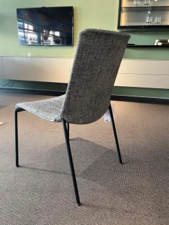 Walter Knoll Stuhlsets|4er Set Stuhl Liz 1302 Stoff Tao 7730 Moonlight 26 Grau Gestell Schwarz Matt Pulverbeschichtet