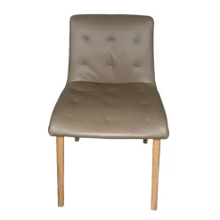 Walter Knoll Stuhlsets|8er Set Stuhl Liz Wood Leder Elen Fango Braun Gestell Eiche Weiß Pigmentiert Geölt Mit Teflongleitern