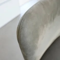 Riva1920 Stuhlsets|4er Set Stuhl Materia Soft Leder Nabuk Nubuk 104 Salvia Grau Aluminiumgestell Base Irondust Schwarz Drehbar