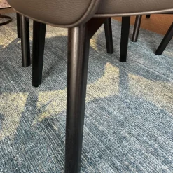 Wittmann Stuhlsets|4er Set Stuhl Morton 22194 Leder Toro Taube Braun Grau Füße Esche Schwarz Lackiert