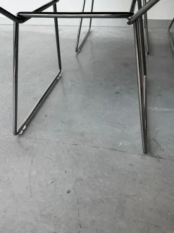 MDF Italia Stuhlsets|6er Set Stuhl Neil Leder Saddle Tortora 29 Braun Beige Gestell Metall Schwarz Chrom