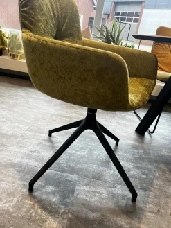 Raum.Freunde Stuhlsets|6er Set Stuhl Pelle Stoff Oxford 503 Senf Gelb Und 400 Gelb Untergestell Anthrazit Inklusive Gleiter