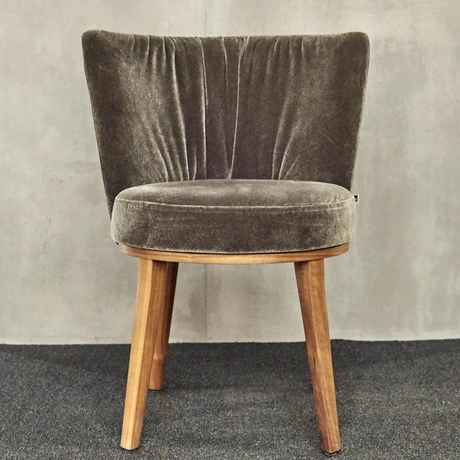 Bielefelder Werkstätten Stuhlsets|2er Set Stuhl Polo Cocktail Stoff Emilia B-121 Untergestell Nussbaum Geölt Mit Drehfunktion Und Rückholmechanik