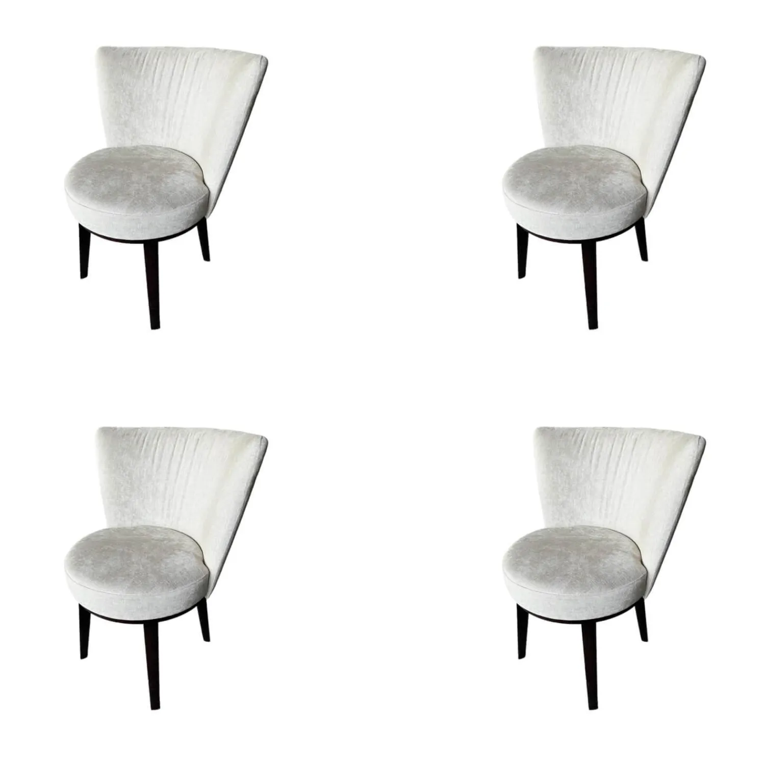 Jab Anstoetz Stuhlsets|4er Set Stuhl Polo Dining Chair Swivel Bezug Stoff Toyo 1 1381 072 Beige Gestell Walnuss Natur Wenge