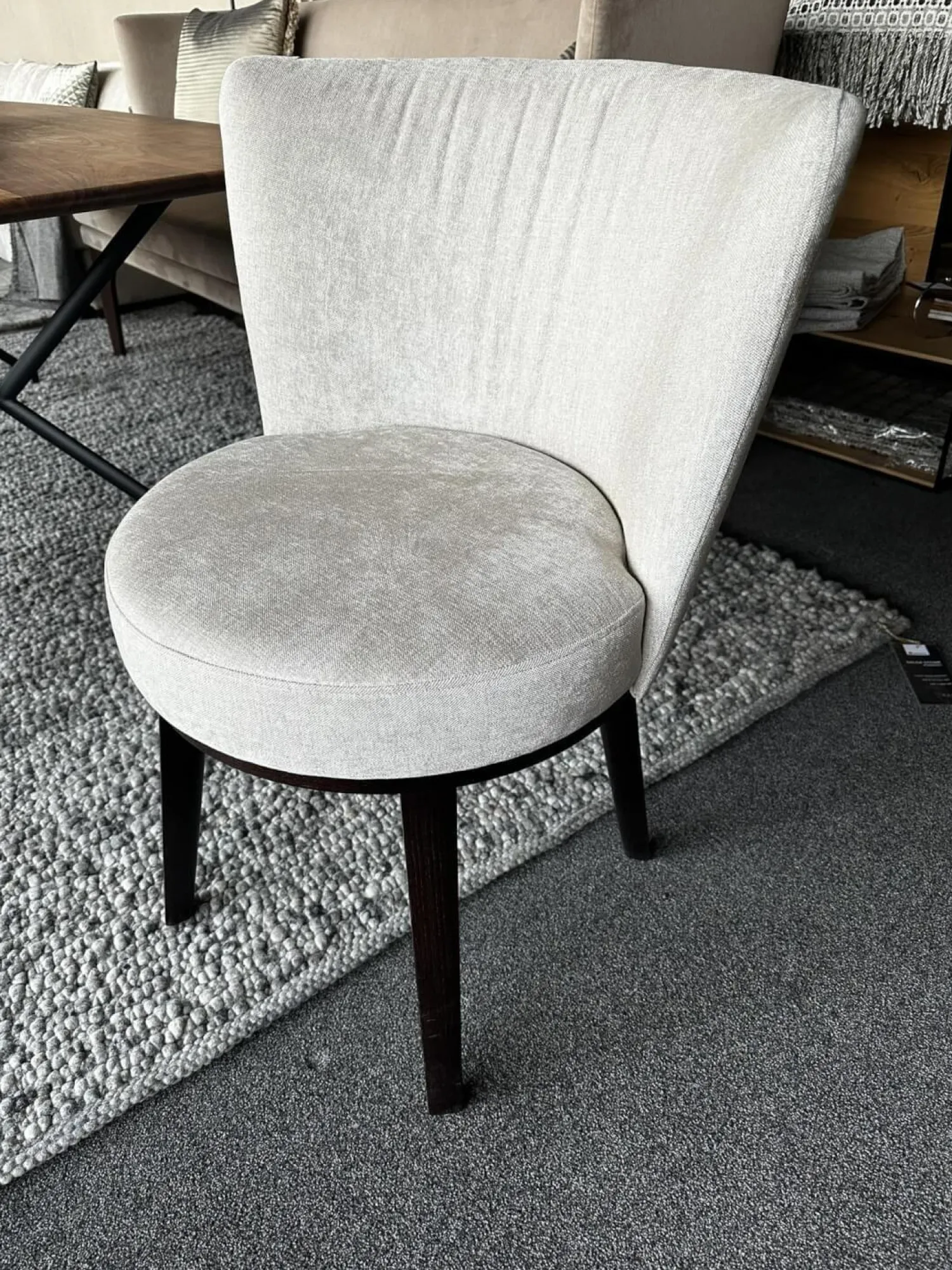 Jab Anstoetz Stuhlsets|4er Set Stuhl Polo Dining Chair Swivel Bezug Stoff Toyo 1 1381 072 Beige Gestell Walnuss Natur Wenge