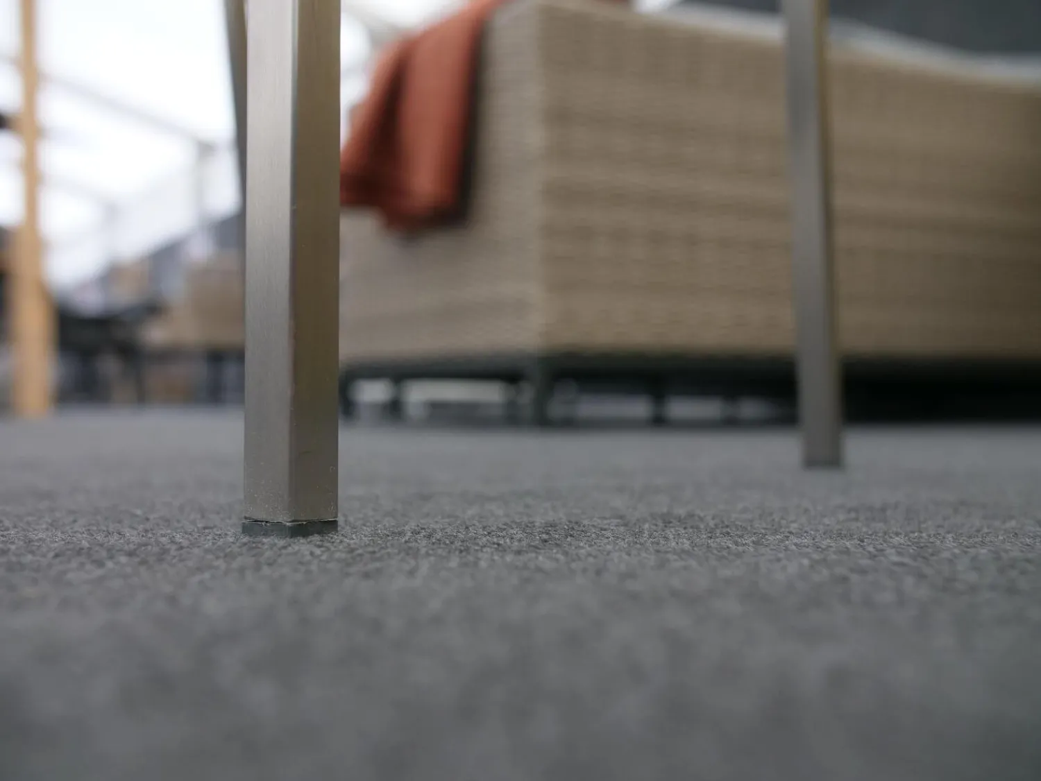 Zebra Gartenstühle|8er Set Stuhl Quadux Stoff Sunbrella Smoke 7001 Gestell Edelstahl