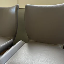 Scholtissek Stuhlsets|4er Set Stuhl Rasant Leder 2 03 Elephant Grau Gestell Knorrige Eiche Natur Geölt Inklusive Drehfunktion Mit Rückholfunktion