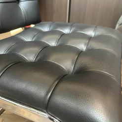 De Sede Stuhlsets|2er Set Stuhl RH 0305 02 Leder 24 Select 11 Black Gestell Stahl Flachrohr Hochglanz Verchromt