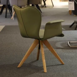 MCA Furniture Stuhlsets|6er Set Stuhl Setubal Vintagelook Dunkelgrau Und Olive Grün Gestell Oval Schwarz Matt Lackiert