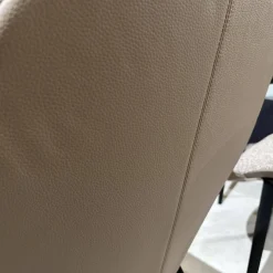 Walter Knoll Stuhlsets|2er Set Stuhl Sheru 1430 C Stoff Talent 10787896 Grau Rücken Leder Rodeo Soft 1417 Pebble Grau Braun Füße Eiche Alurahmen Schwarz