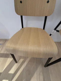 Fermob Stuhlsets|2er Set Stuhl Studie Eichenholz Furniert Gestell Aluminiumrohr Schwarz