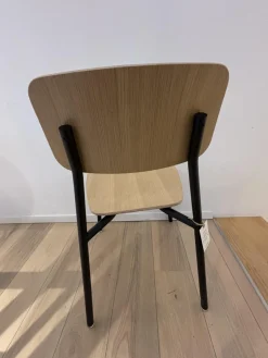 Fermob Stuhlsets|2er Set Stuhl Studie Eichenholz Furniert Gestell Aluminiumrohr Schwarz