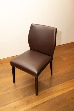 Wittmann Stuhlsets|2er Set Stuhl Toga Leder Genuin Mokka Braun Füße Buche Wenge Gebeizt