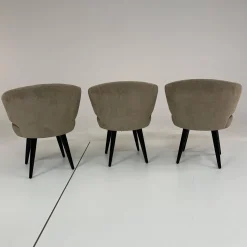 Werther Stuhlsets|3er Set Stuhl Trick XL Bezug Stoff U9999T Divan Braun Grau Holzuntergestell Schwarz Gebeizt Mit Drehbeschlag Einmal Mit Rückstellfunktion