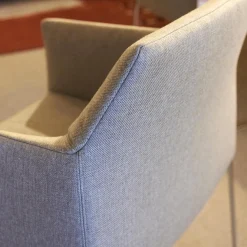 Violetta Stuhlsets|4er Set Stuhl Trient Stoff 10 113 London Dess Milchkaffe Grau Weiß Gestell Chrom Glanz