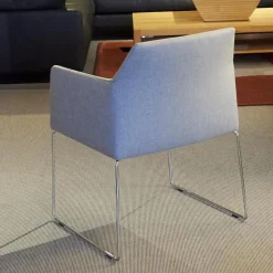 Violetta Stuhlsets|4er Set Stuhl Trient Stoff 10 113 London Dess Milchkaffe Grau Weiß Gestell Chrom Glanz